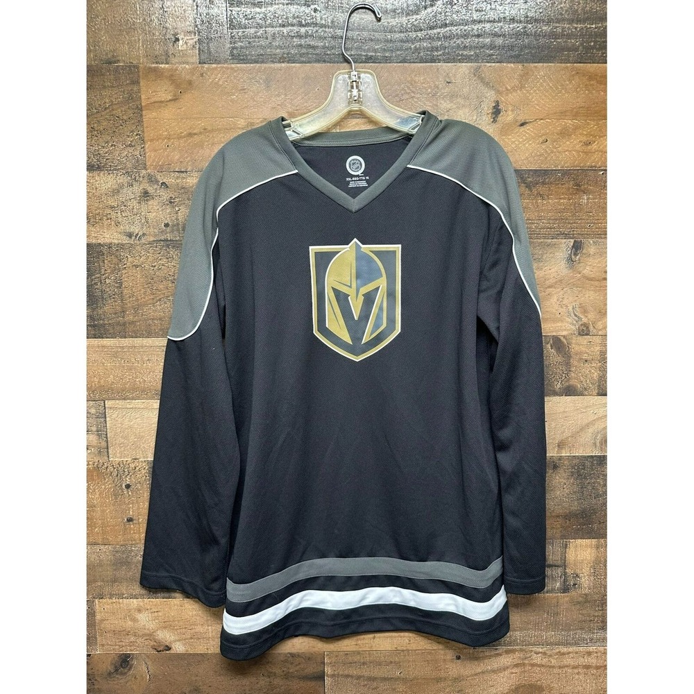 NHL Youth Golden Knights V-Neck Long Sleeve‎ Jersey Size XXL (18)